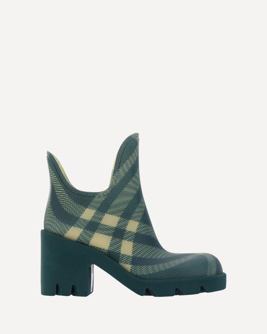 Burberry Green Marsh Heeled Ankle Boots