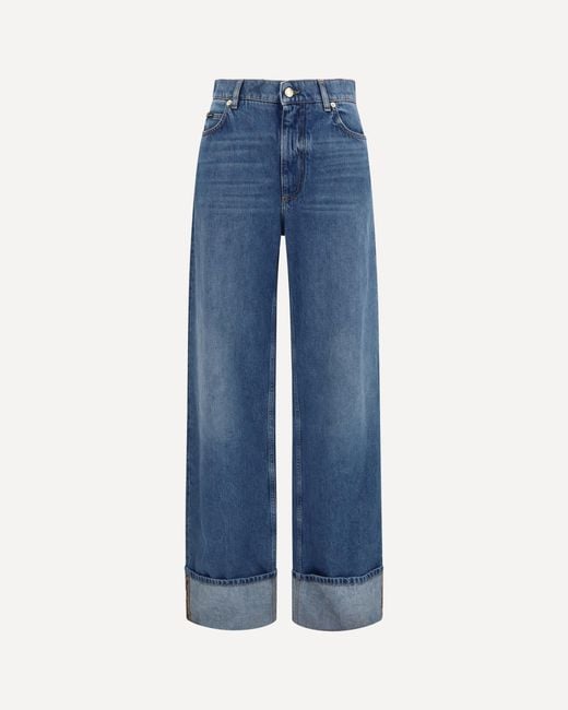 Dolce & Gabbana Blue Straight-Leg Five-Pocket Jeans