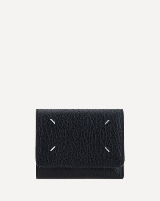 Margiela Black Grained Leather Wallet