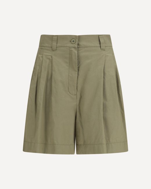 Weekend by Maxmara Green Cotton Twill Shorts