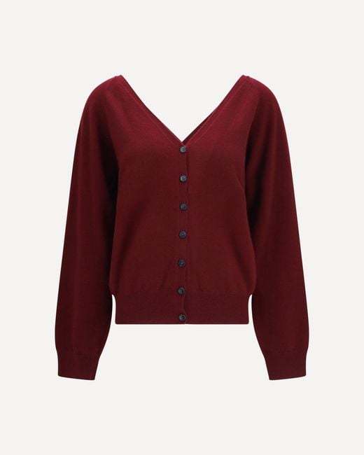 Lisa Yang Red Jiani Cashmere Cardigan