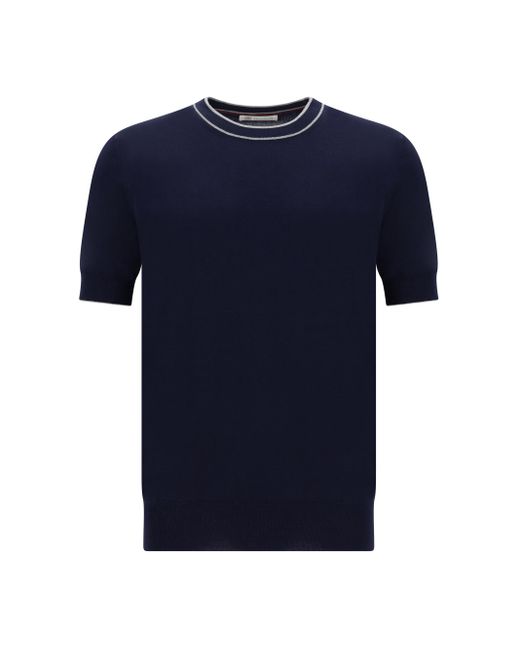 Brunello Cucinelli Blue T-shirt for men