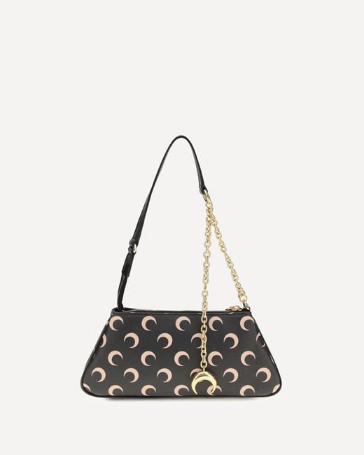 MARINE SERRE White Moon Motif Shoulder Bag
