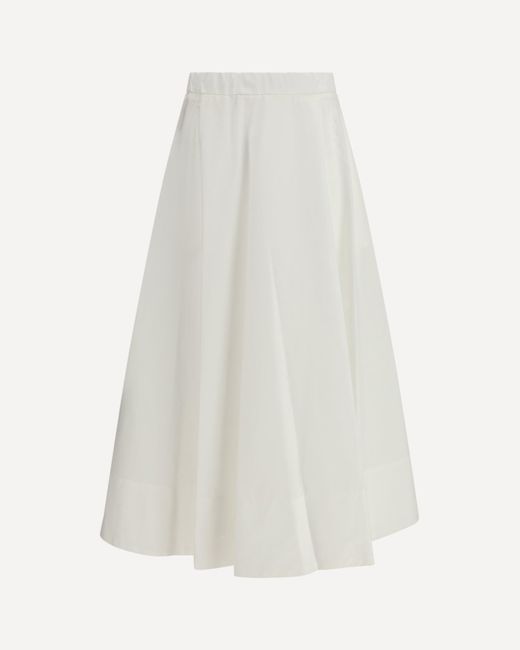 Cruna White Long Full Skirt