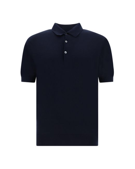 Zegna Blue Polo Shirts for men