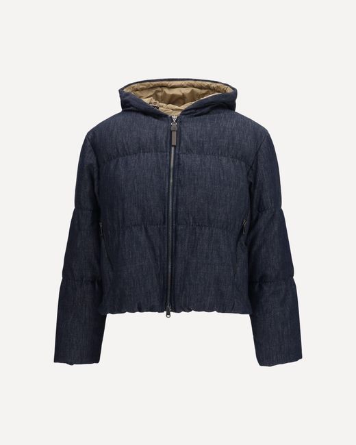 Brunello Cucinelli Blue Padded Jacket
