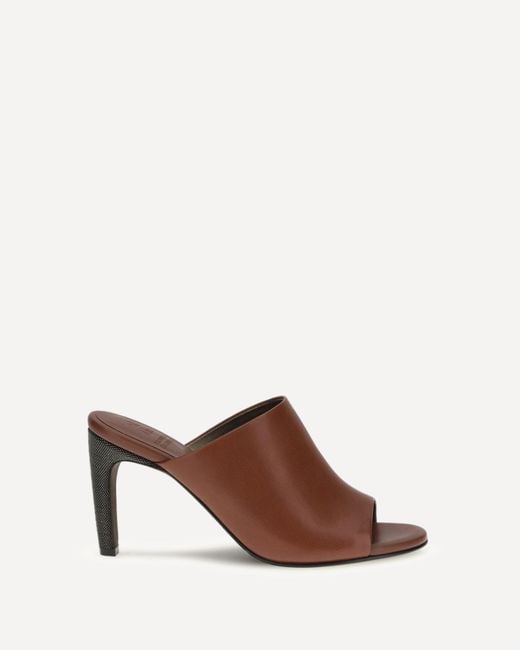 Brunello Cucinelli Brown Mules Sandals