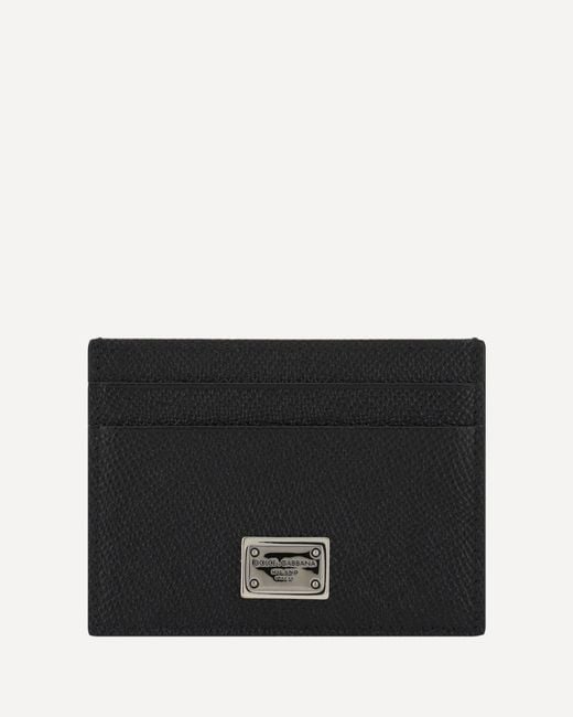Dolce & Gabbana Black Leather Cardholder for men