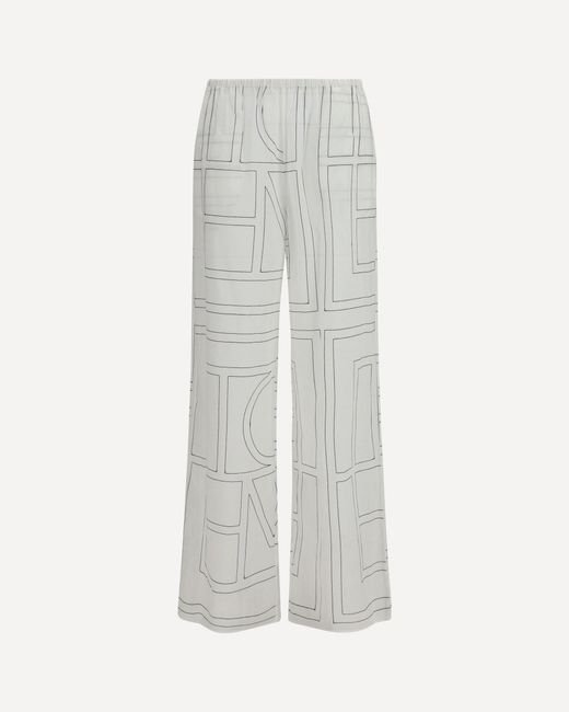 Totême White Monogram Pants