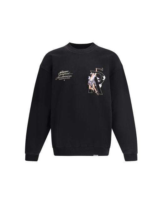Represent Black Oversized Sweatshirt for men
