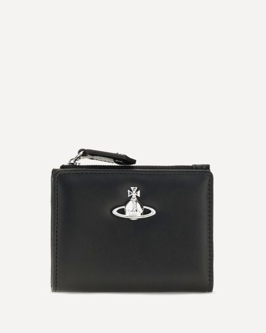 Vivienne Westwood Black Slim Flap Leather Card Holder
