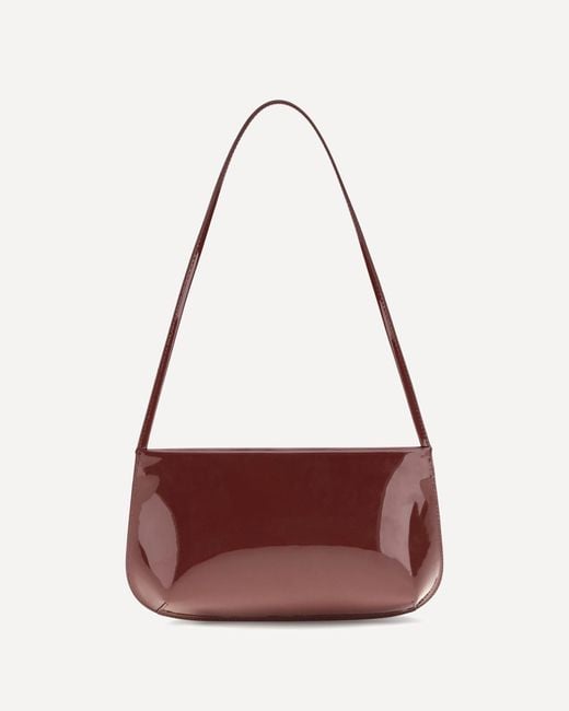 Faune Red Bra Brushed Leather Shoulder Bag