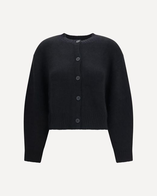 Loulou de Saison Black Remus Wool-Blend Cardigan