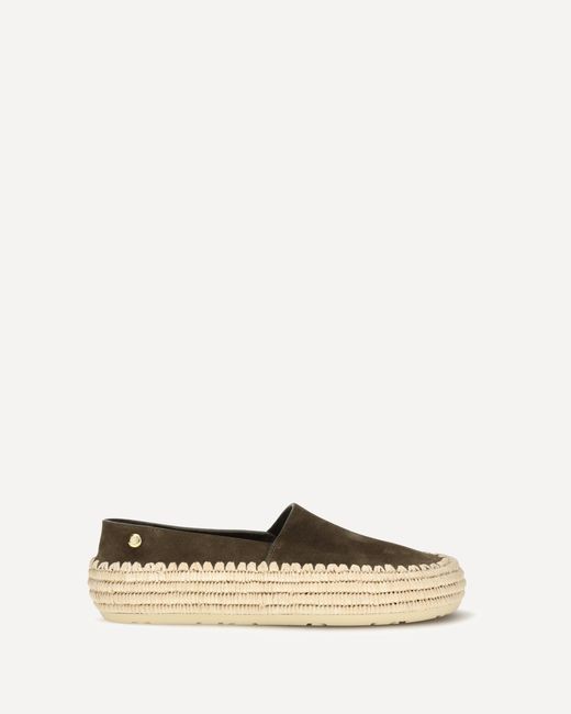 Loewe Natural Rio Suede And Raffia Espadrillas