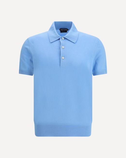 Tom Ford Blue Cotton Polo for men
