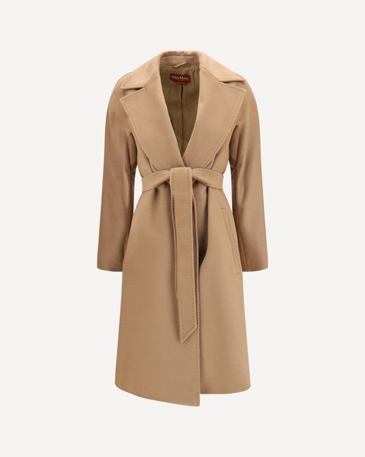 Max Mara Natural Peak Lapel Coat