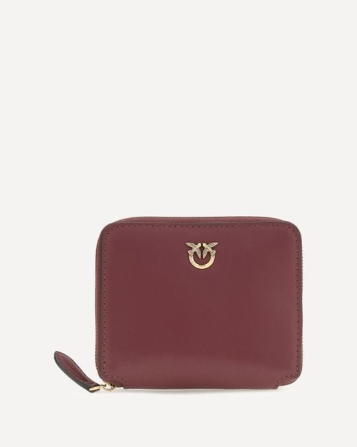 Pinko Purple Leather Zip-Around Wallet