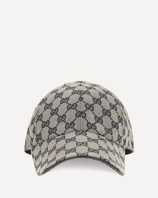 Gucci Gray Gg Cotton Canvas Baseball Hat