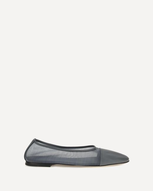 Dear Frances White Gala Mesh Ballerinas
