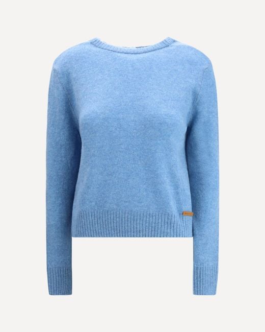 Marni Blue Long-Sleeved Crewneck Sweater