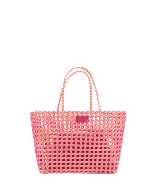 MSGM Pink Basket Medium Bag