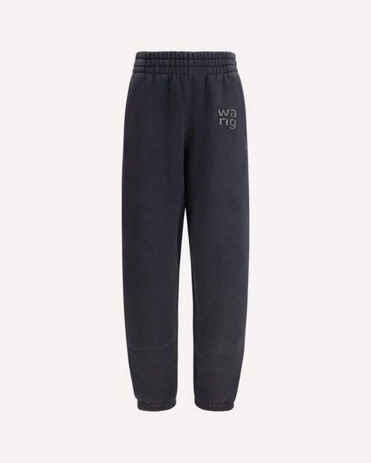 Alexander Wang Blue Sweatpants With Raised Glitter Logo Detailing