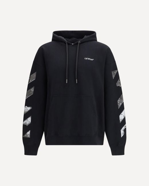 Off-White c/o Virgil Abloh Blue Metal Arrow Skate Hoodie for men