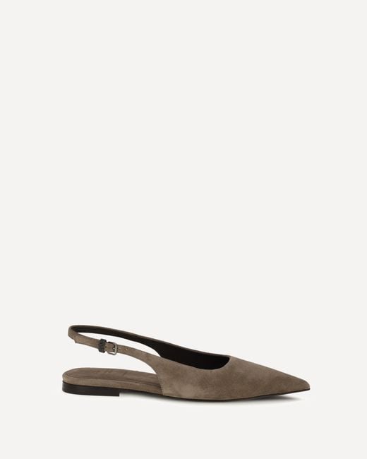 Brunello Cucinelli White Suede Ballerinas