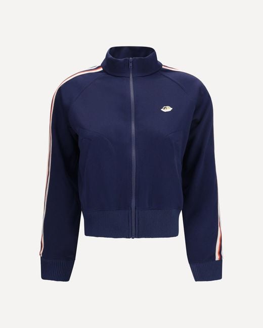 Fiorucci Blue Cropped Sweatshirt With Angels Patch