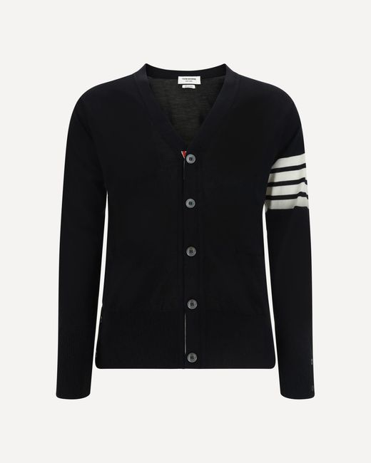 Thom Browne Black Virgin Wool Cardigan for men