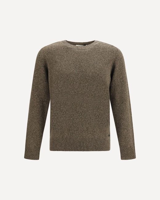 Brooksfield Green Crewneck Sweater for men
