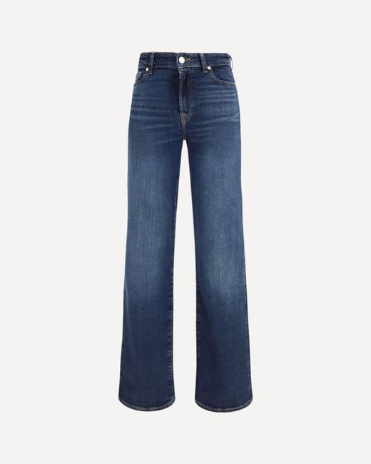 7FOR Blue Slim Illusion Bootcut Jeans