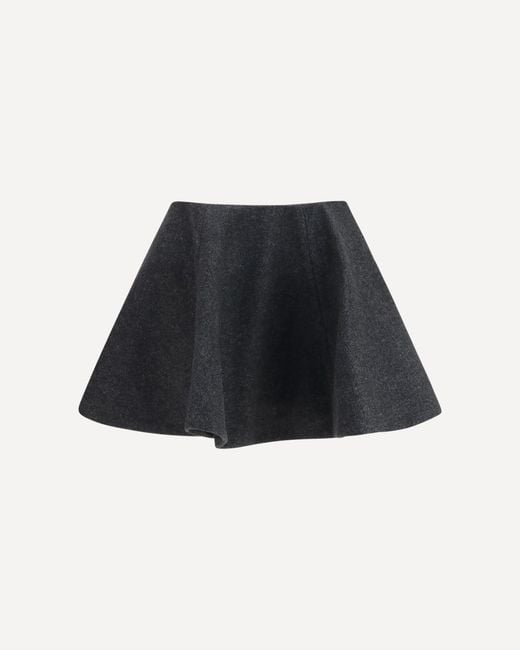 Ganni Black Wool Peacoat Skirt