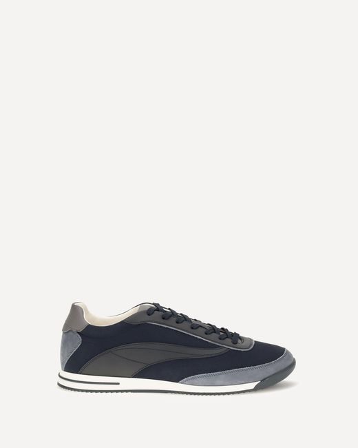 Brunello Cucinelli Blue Lace-Up Suede Sneakers for men