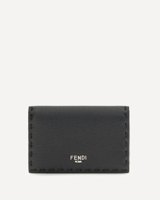 Fendi Black Selleria Card Holder for men