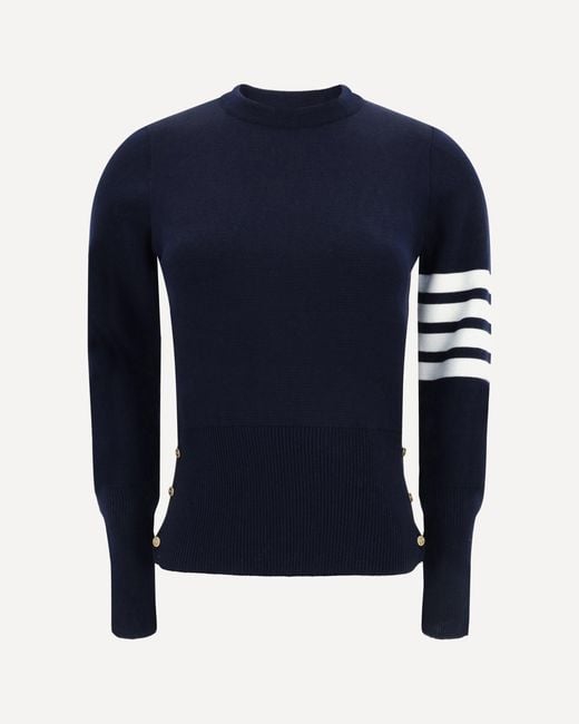 Thom Browne Blue Virgin Wool Sweater