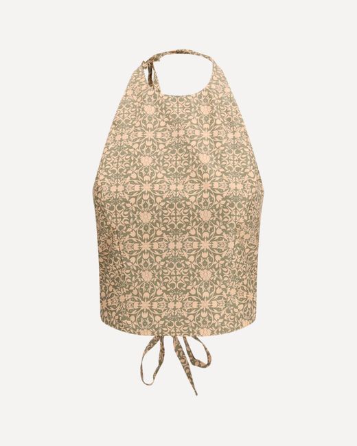 Kristina Ti Natural Sleeveless Halter Top