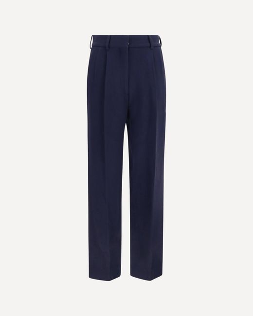 Blazé Milano Blue Alcanara Fox Lightweight Wool Pants