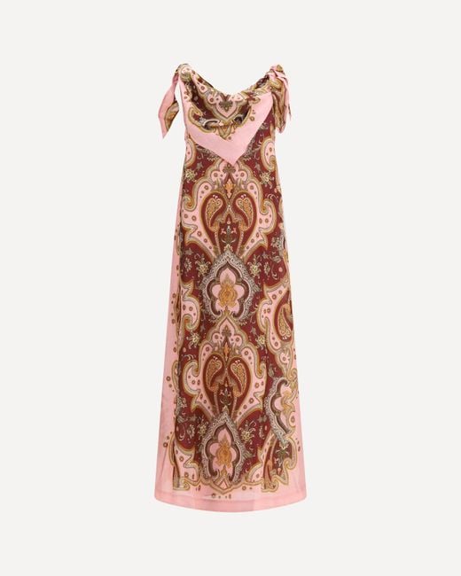 ALÉMAIS White Porter Linen-Blend Dress With Bandana Detail
