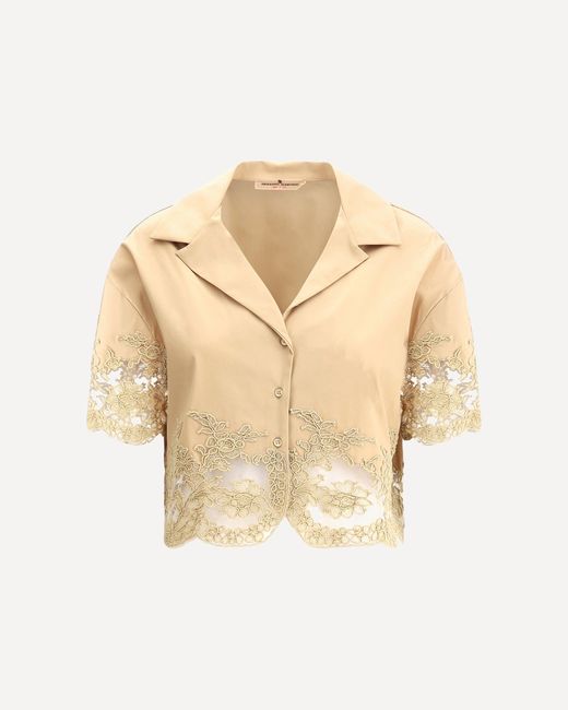Ermanno Scervino Natural Lace Detail Shirt