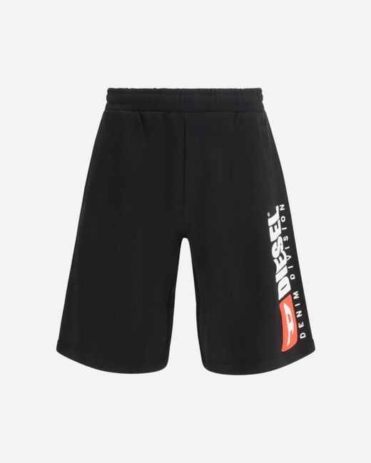 DIESEL Black P-Crow-Div Track Shorts for men