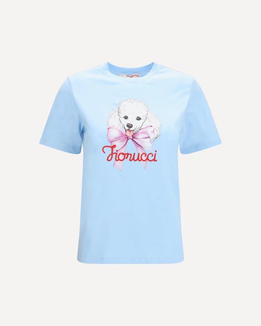 Fiorucci Blue Regular Poodle-Logo T-Shirt