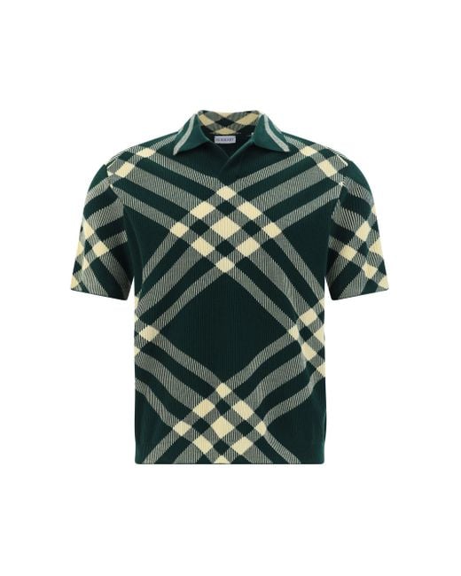 Burberry Green Polo Shirts for men