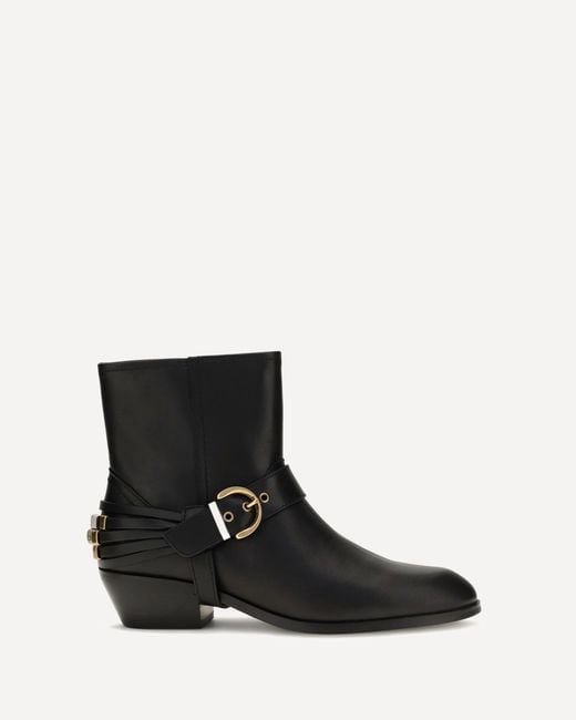 Pinko Black Jane 07 Leather Ankle Boots