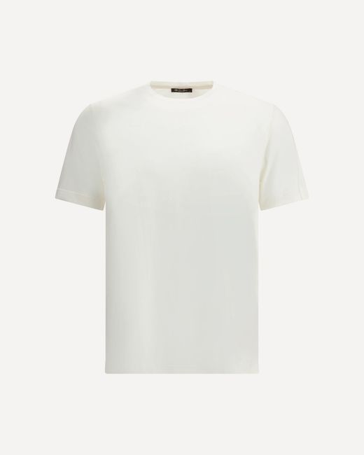 Loro Piana White Cotton T-Shirt for men