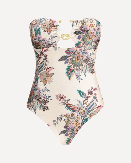 Zimmermann White Rhiannon Knot One-Piece Swimsuit