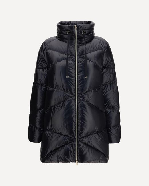 Herno Blue Quilted Drawstring Down Jacket