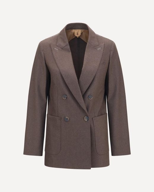 Max Mara Brown Cloruro Double-Breasted Blazer
