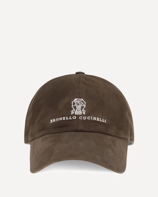 Brunello Cucinelli Brown Baseball Cap for men