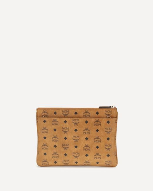MCM Natural Pouch With Visetos Print